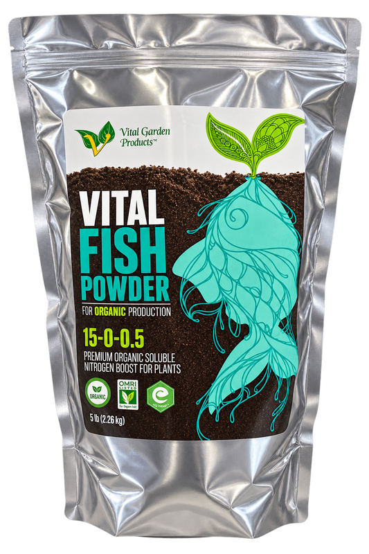 Vital Fish Powder (Fish Protein Hydrolysate) - Soluble Grow Fertilizer 15-0-0.5