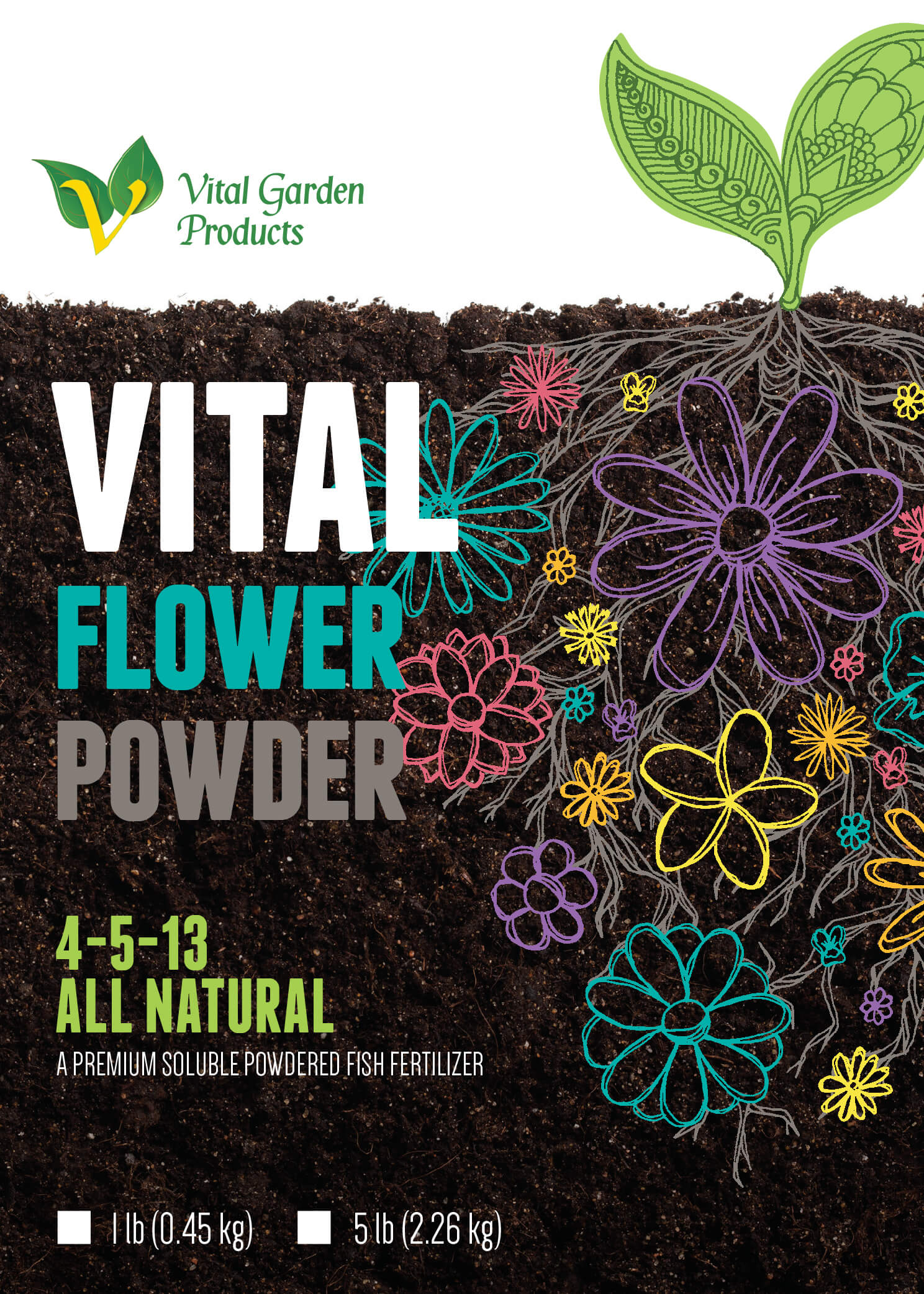 powder fertilizer for plants Vital Flower Powder