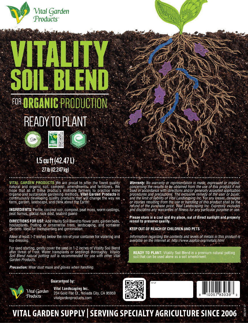 potting mix for transplants Vitality Soil Blend Organic Potting Soil 2 Yard tote