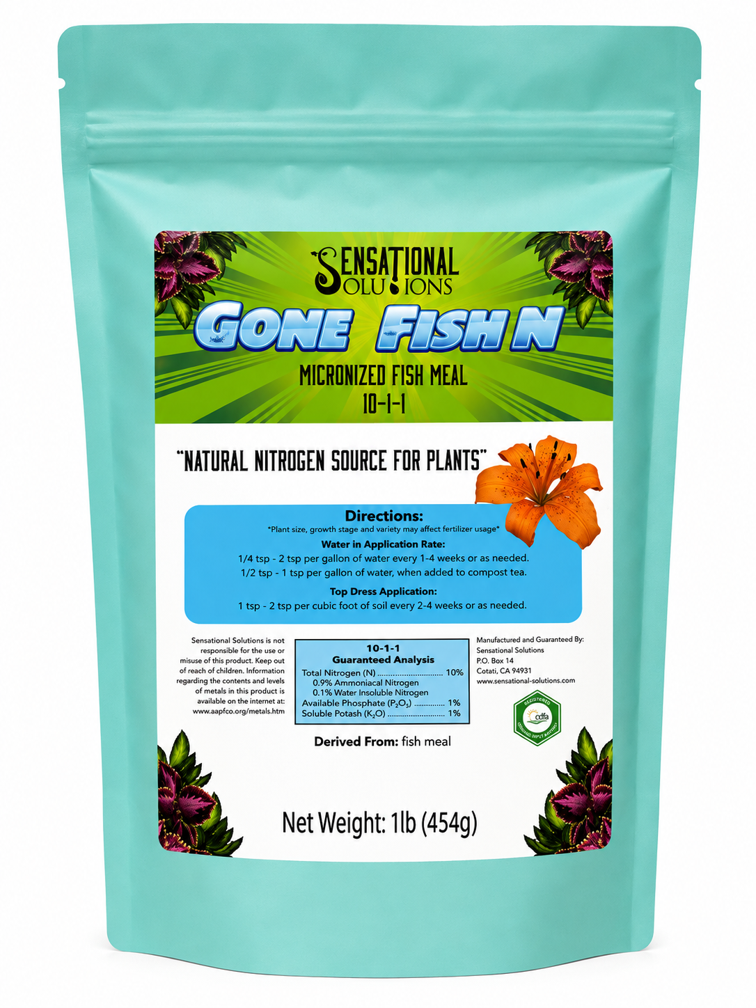 Gone Fish N - Soluble High Nitrogen Fertilizer 10-1-1