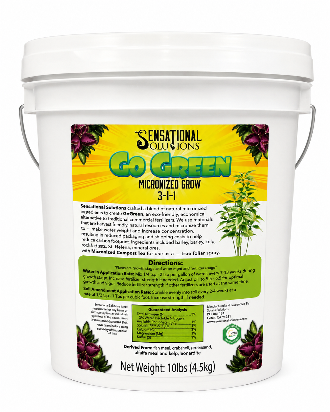Go Green - Micronized Soluble Grow Fertilizer 3-1-1
