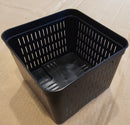 PureLife Plastic Slotted Pot Black 5.5" square