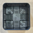 PureLife Plastic Slotted Pot Black 5.5" square