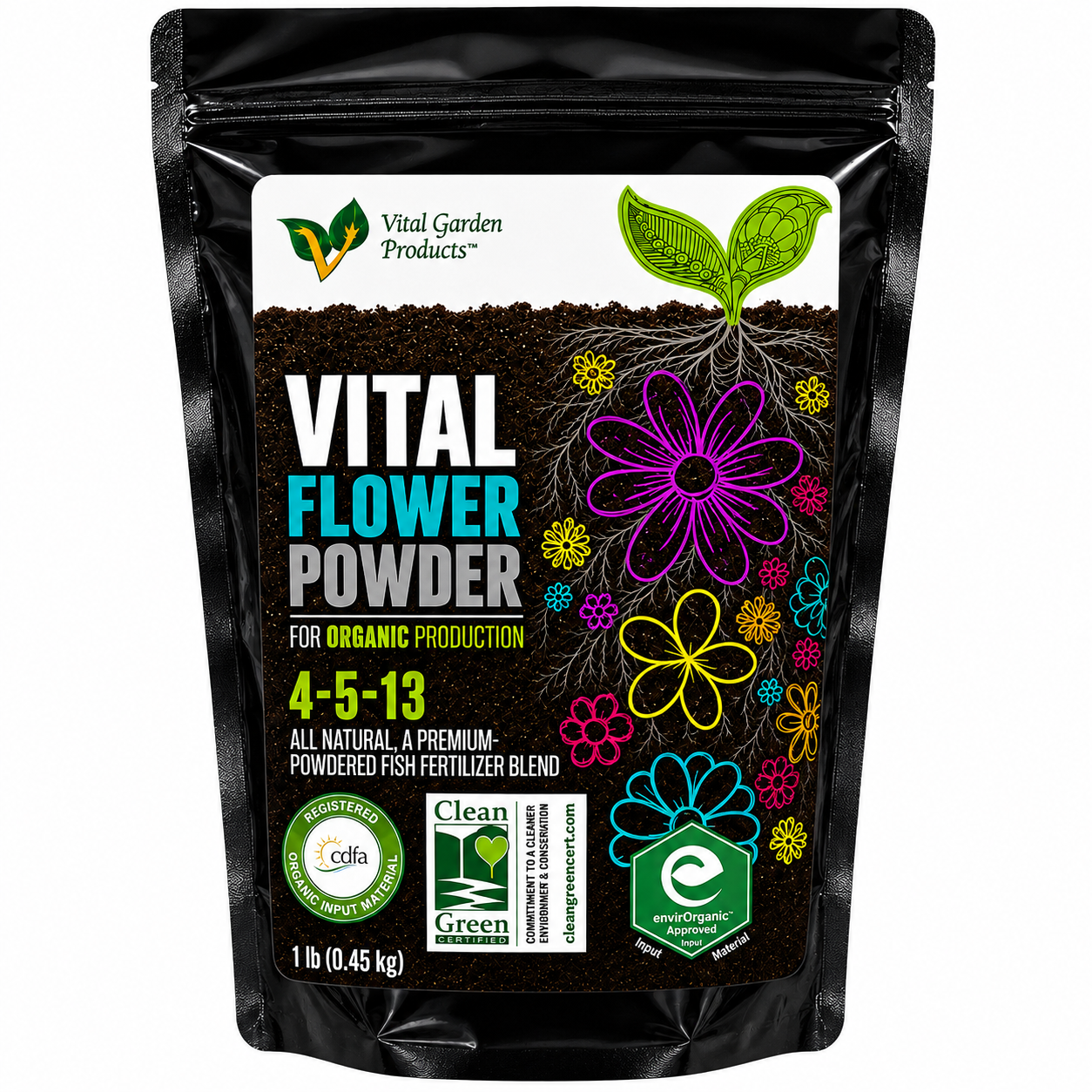 Vital Flower Powder - Soluble Bloom Fertilizer 4-5-13