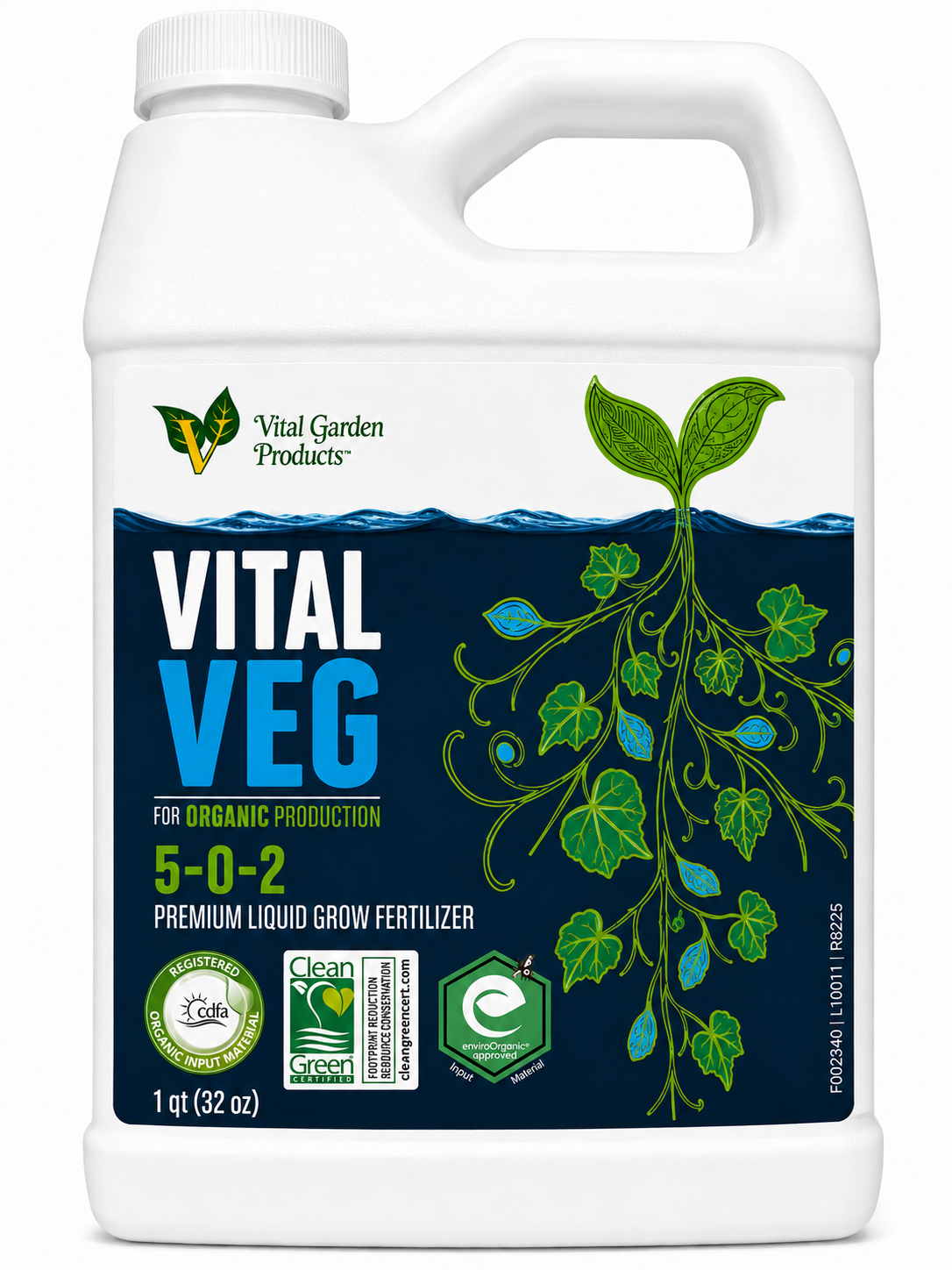 Vital Veg - Plant Based Liquid Grow Fertilizer 5-0-2 - Vital Garden Supply