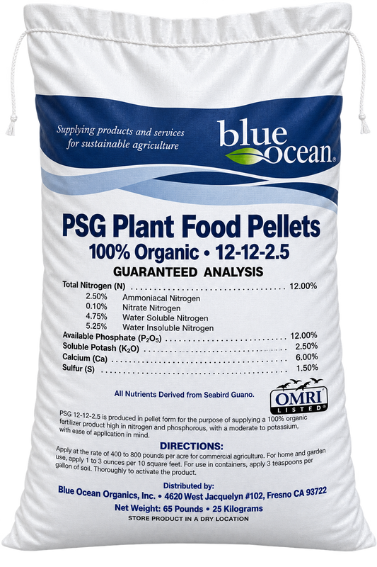 Blue Ocean Organics Peruvian Seabird Guano 12-12-2.5 55LB
