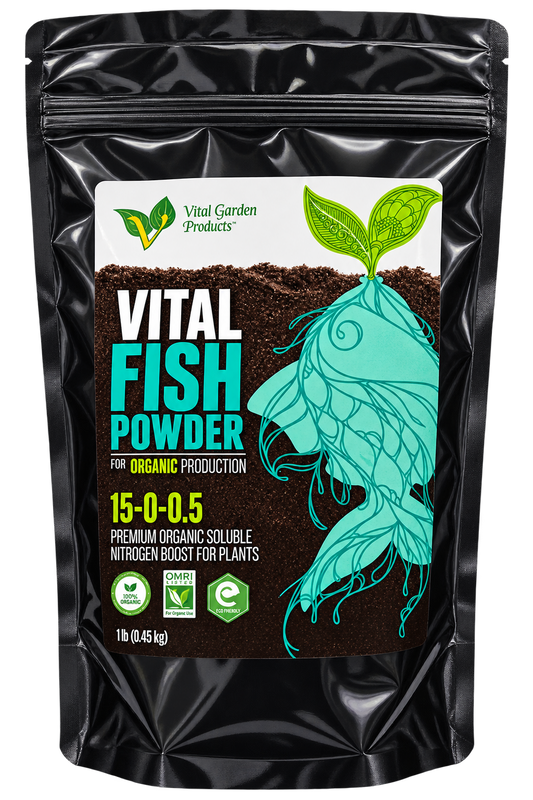 Vital Fish Powder (Fish Protein Hydrolysate)  - Soluble Grow Fertilizer 15-0-0.5