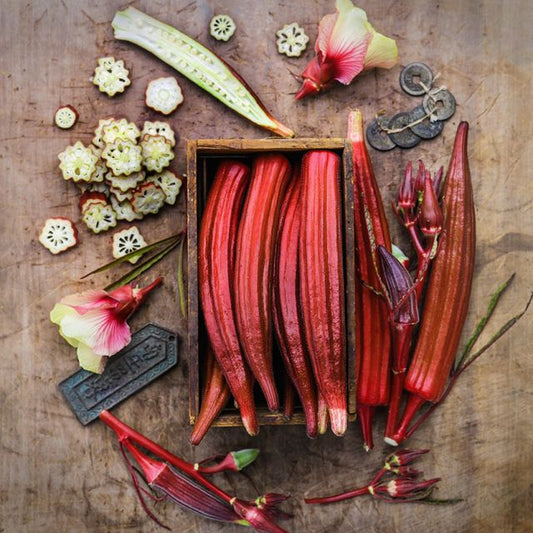 Jing Orange Okra Seeds