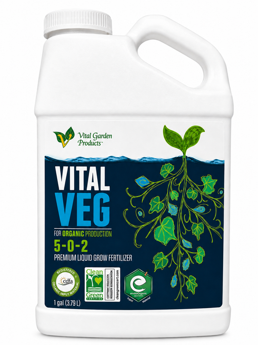 Vital Veg - Plant Based Liquid Grow Fertilizer 5-0-2