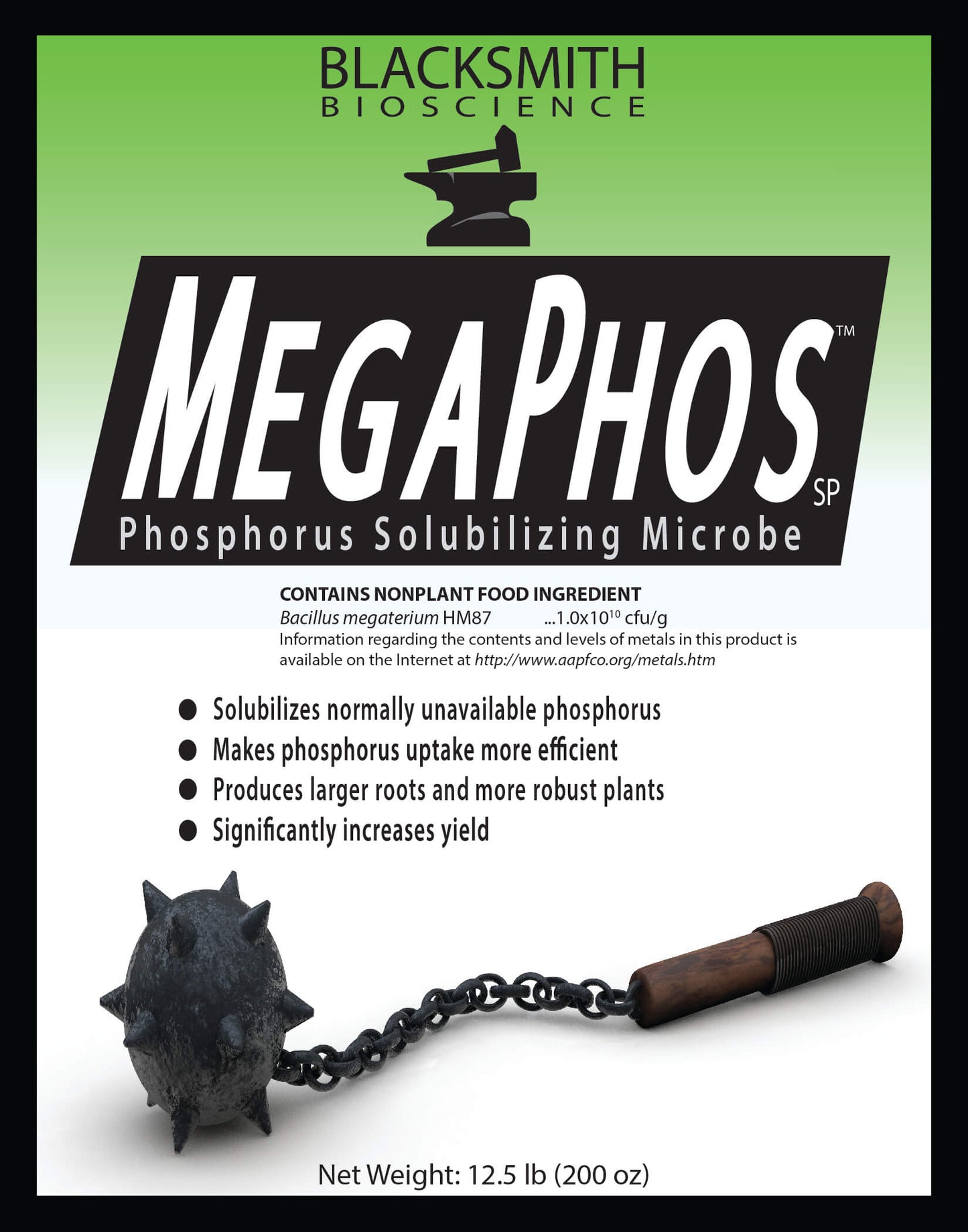 Blacksmith Bioscience MegaPhos phosphorus solubilizing microbe label