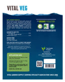 Vital Garden Products Vital Veg Grow Fertilizer back label