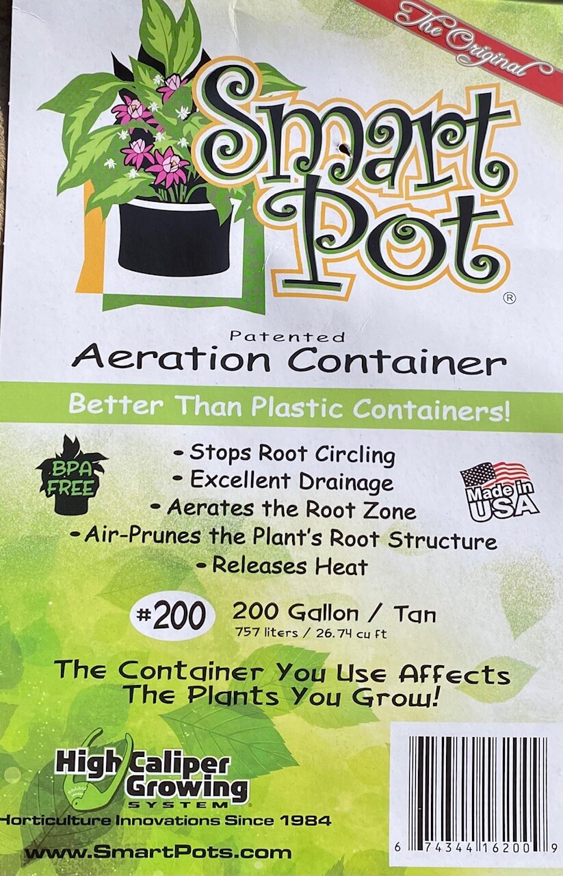 Smart Pots 200-Gallon Smart Pot Soft-Sided Container - Tan label