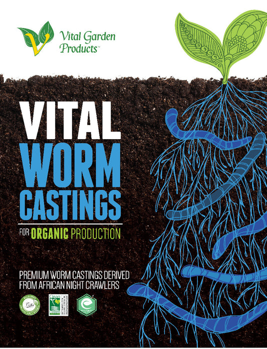 Vital Garden Products Vital Worm 100% worm castings front label